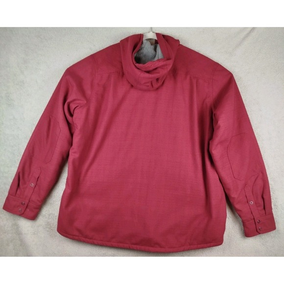 LL Bean Katahdin Performance Red Jacket Mens XL Flannel Hi Pile Fleece Lined - Picture 3 of 14
